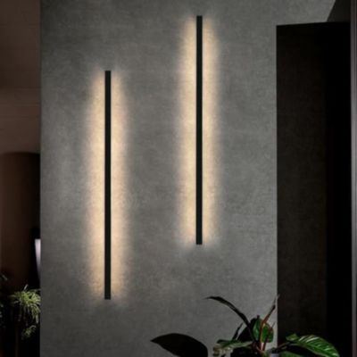 NETTLIFE 2 appliques LED intérieur moderne 100CM 34W couloir haut bas blanc chaud noir