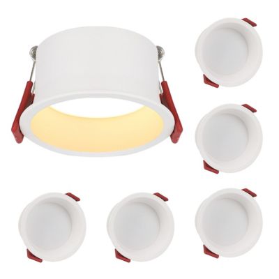 NETTLIFE 5 Spots encastrables LED blanc chaud 3000 K pour salle de bain salon cuisine couloir bureau salle à manger IP44 5W