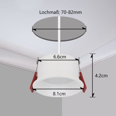 NETTLIFE 5 Spots encastrables LED blanc chaud 3000 K pour salle de bain salon cuisine couloir bureau salle à manger IP44 5W