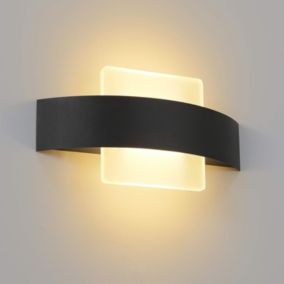NETTLIFE Applique Murale LED Intérieur Couloir 23,5cm - Lampe de Lit Acrylique Blanc Chaud 3000K 7W