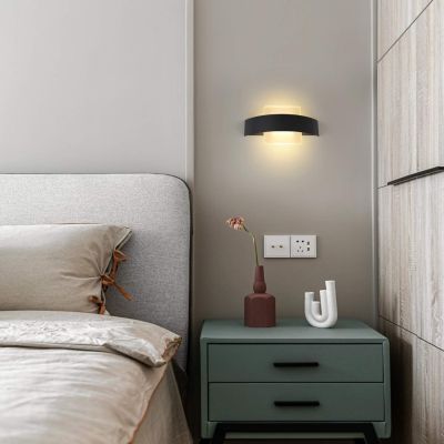 Applique Murale Hofstein – Moderne – Métal Marron/gris – 1 Ampoule – Neuve