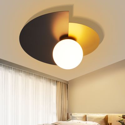 NETTLIFE applique murale noir doré couloir vintage verre et métal design moderne E14