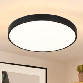 NETTLIFE Deckenlampe LED Schlafzimmerlampe Schwarz Kellerlampe Badlampe 12W IP44 Küchenlampe Flurlampe 21cm