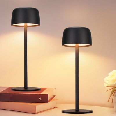 Nettlife lampe de table led sans fil, lampe de chevet à réglage continu avec batterie