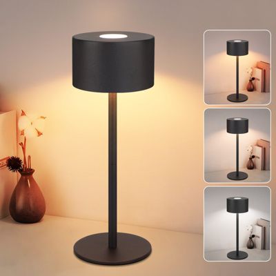 Nettlife lampe de table led sans fil : lampe de table tactile à intensité variable avec 3 températures de couleur