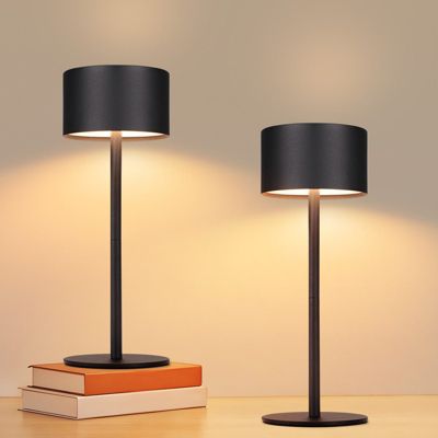 Nettlife lampe de table led sans fil, lot de 2 : lampe de table tactile à intensité variable avec 3 températures de couleur