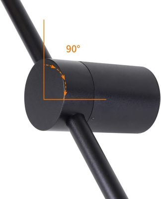 NETTLIFE LED Applique murale intérieure - 100CM noir 8W lampe de salon pivotante minimaliste lampe de nuit blanc chaud 3000K