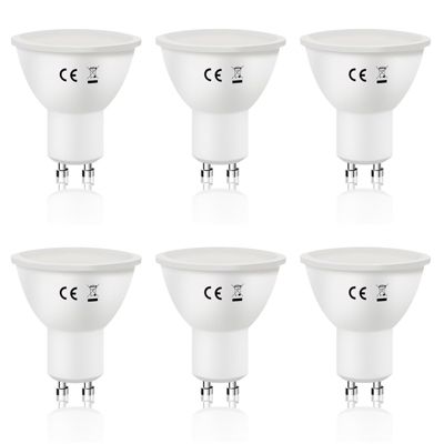 NETTLIFE Lot de 6 ampoules LED GU10 blanc froid lampe 6 W 5000 K remplace les ampoules 60W économie d'énergie réflecteur