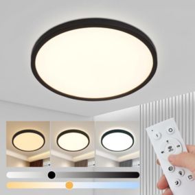 NETTLIFE Panneau LED Blanc Variable avec télécommande Ultra Fin Rond 20W