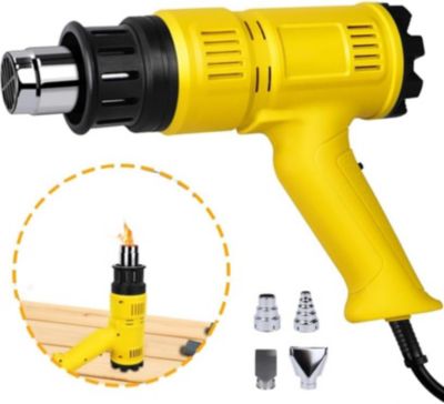 NETTLIFE Pistolet à air chaud Décapeur thermique 2000W Kit réglable 2000 en W, jusqu'à max.