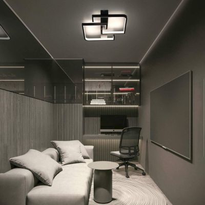 TONGNIDA Plafonnier LED 4 Têtes - Luminaire Tricolore 48W Dimmable Pour Salon, Couloir, Salle à Manger, Bureau, Chambre (Vert)