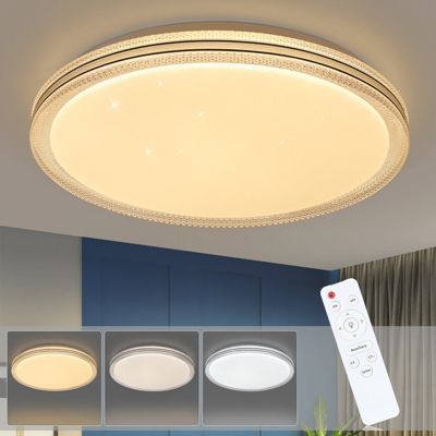 Moderne LED Plafonnier K9 Cristal Plafonnier Chambre Salon Salle à Manger Lustre Décoration à Domicile Télécommande - Maison