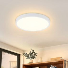 NETTLIFE Plafonnier LED IP44 8W Rond 3000K 17cm Plate pour Salle de Bain Chambre Éclairage de Plafond Cuisine Couloir