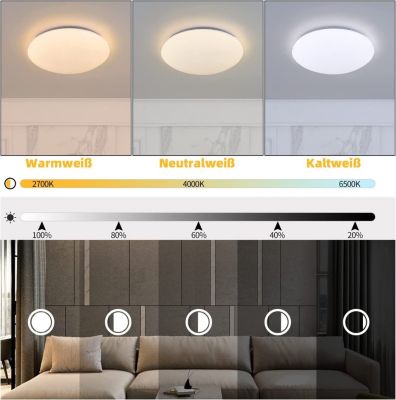 NETTLIFE Plafonnier LED Lampe de  à Coucher Ciel Étoilé Intensité Variable avec Télécommande 37 W Lampe de  d'Enfant 28 cm pour