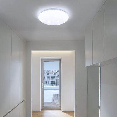 NETTLIFE Plafonnier LED Lampe de  à Coucher Ciel Étoilé Intensité Variable avec Télécommande 37 W Lampe de  d'Enfant 28 cm pour