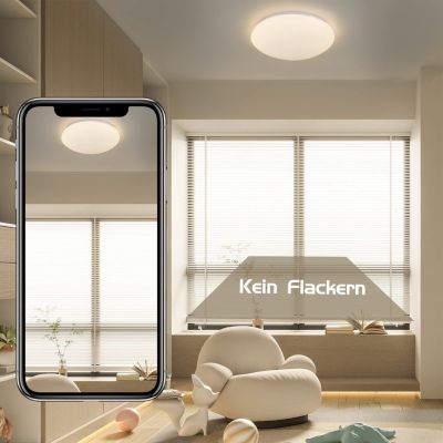 NETTLIFE Plafonnier LED Lampe de  à Coucher Ciel Étoilé Intensité Variable avec Télécommande 37 W Lampe de  d'Enfant 28 cm pour