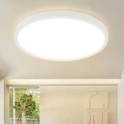 NETTLIFE Plafonnier LED plafonnier salle de bain 30cm lampe de chambre rond blanc 24W lampe de couloir 3000K