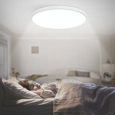 NETTLIFE plafonnier LED salle de bain 30cm lampe chambre lampe cuisine plate 4000K 18W lampe salle de bain IP44