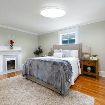 NETTLIFE plafonnier LED salle de bain 30cm lampe chambre lampe cuisine plate 4000K 18W lampe salle de bain IP44