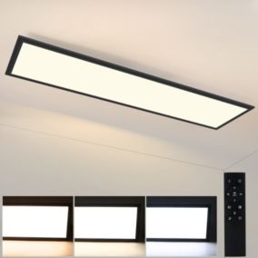 NETTLIFE Plafonnier plat à panneau LED dimmable avec télécommande minuterie 42W 60S