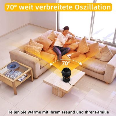 Nettlife Radiateur soufflant 1200W, silencieux, économe, PTC céramique, avec protection anti-surchauffe, transportable