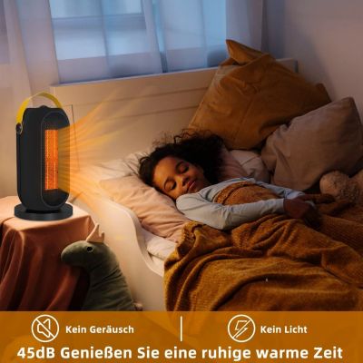 Nettlife Radiateur soufflant 1200W, silencieux, économe, PTC céramique, avec protection anti-surchauffe, transportable