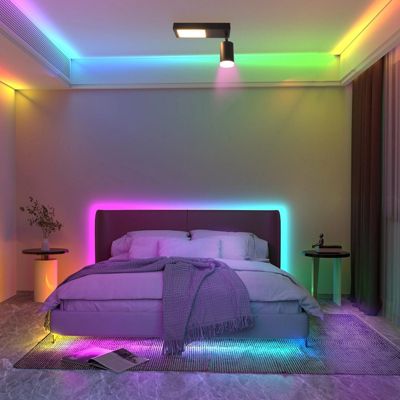 NETTLIFE Spot de plafond 1 ampoule GU10 chambre 3000k 20W lampe de cuisine noir blanc chaud orientable