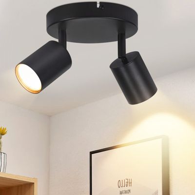 Plafonnier Moderne,Petit Plafonnier Noir Mat,Spot De Plafond À 1 Flamme