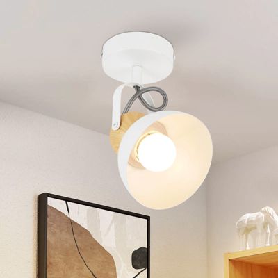 NETTLIFE Spot de plafond vintage noir E27 orientable lampe de couloir rétro métal industriel orientable