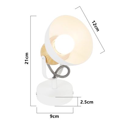 NETTLIFE Spot de plafond vintage noir E27 orientable lampe de couloir rétro métal industriel orientable