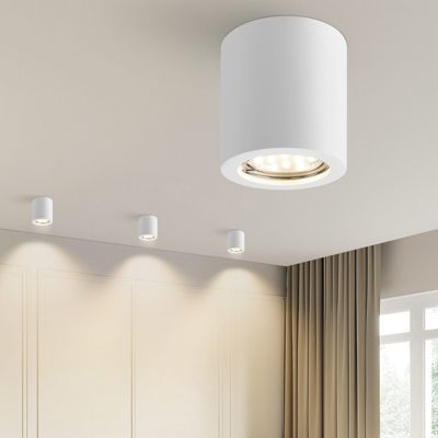 NETTLIFE Spot En Saillie Blanc Rond Gu10 Spots De Plafond Plâtre Moderne Petit 40w