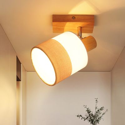NETTLIFE Spot LED plafond 1 flamme lampe couloir - plafonnier bois plafonnier E14 vintage