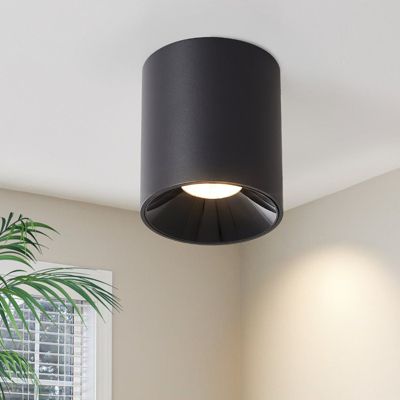 NETTLIFE spots de plafond plafonnier spot en saillie noir Spot en saillie LED 7W rond en saillie cuisine 3000K plafonnier
