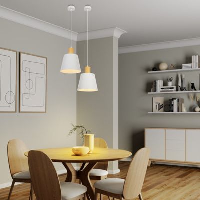 NETTLIFE Suspension Vintage Salle à Manger 2x Lampe Suspendue Lampe Suspendue Industrielle E27 Métal Rétro