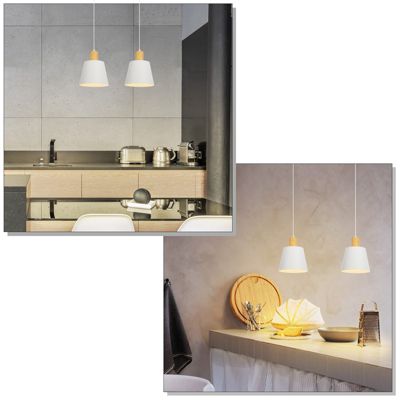 NETTLIFE Suspension Vintage Salle à Manger 2x Lampe Suspendue Lampe Suspendue Industrielle E27 Métal Rétro