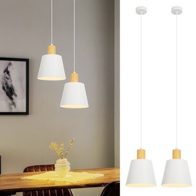 NETTLIFE Suspension Vintage Salle à Manger 2x Lampe Suspendue Noire Lampe Suspendue Industrielle E27 Métal Rétro
