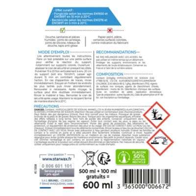 Nettoyant anti-moisissures Starwax Salle de bains 600 ml