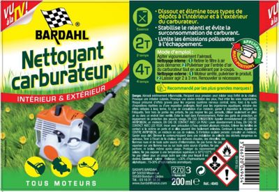 Nettoyant carburateur Bardhal 400ml intérieur et extérieur