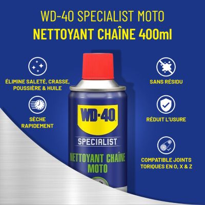 Nettoyant chaîne de moto WD40 400 ml