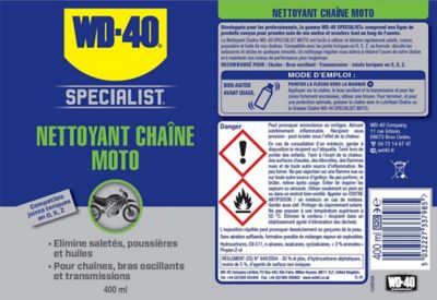 Nettoyant chaîne de moto WD40 400 ml