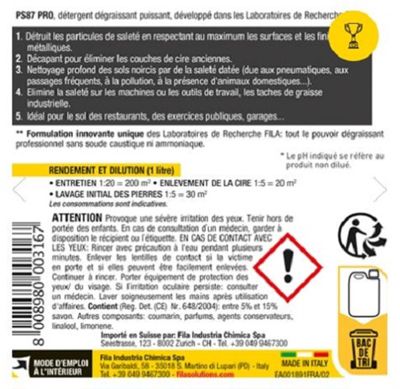 Nettoyant dégraissant PS87 PRO - Bidon 5L