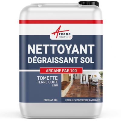 NETTOYANT DÉGRAISSANT SOL : Carrelage, Tomette, Lino et PVC  - 20 L - ARCANE INDUSTRIES