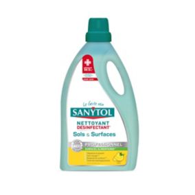 Nettoyant désinfectant sols et surfaces citron Sanytol 5L