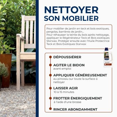 Nettoyant dégrisant teck et bois exotiques Starwax 1L