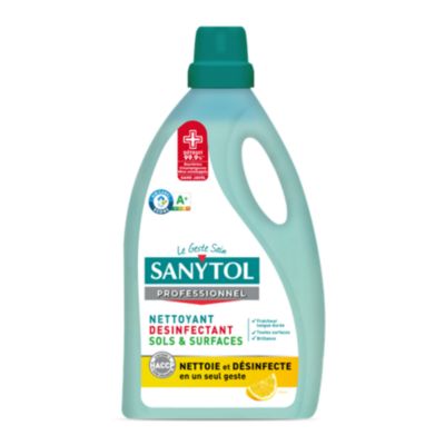 Nettoyant désinfectant sols et surfaces citron Sanytol 5L