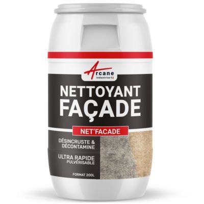 Nettoyant facade produit professionnel rapide crépi enduit  - 200 L - ARCANE INDUSTRIES
