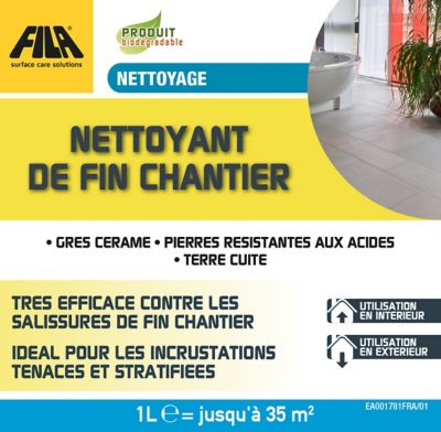 Nettoyant fin de chantier intérieur extérieur Fila 1L