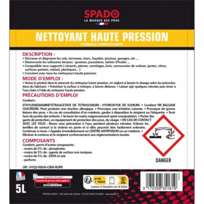 Nettoyant haute pression formule surpuissante Spado 5L