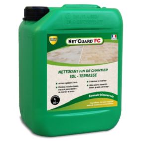 Nettoyant Laitances Ciment Trace Blanche Joint Net Guard Fin Chantier Formule Végétale 10 Min Toute Pierre 5L 30m2