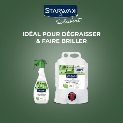 Nettoyant multi-usages à l'alcool ménager SoluVert Starwax 500ml